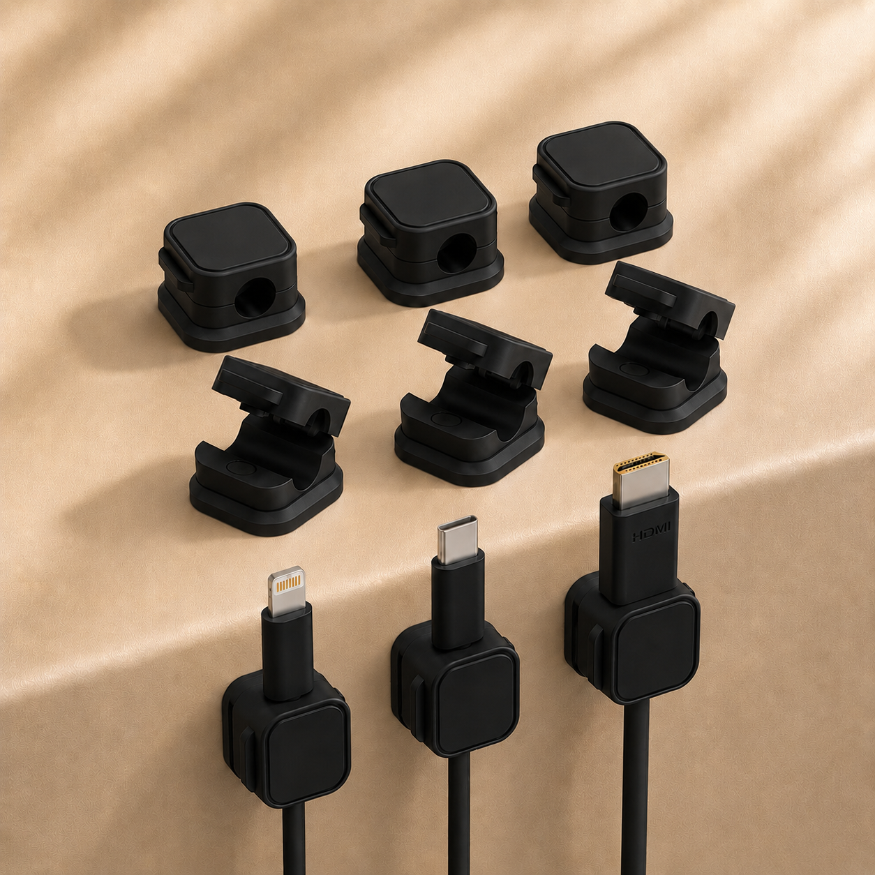 12er Set Magnetische Kabelhalter