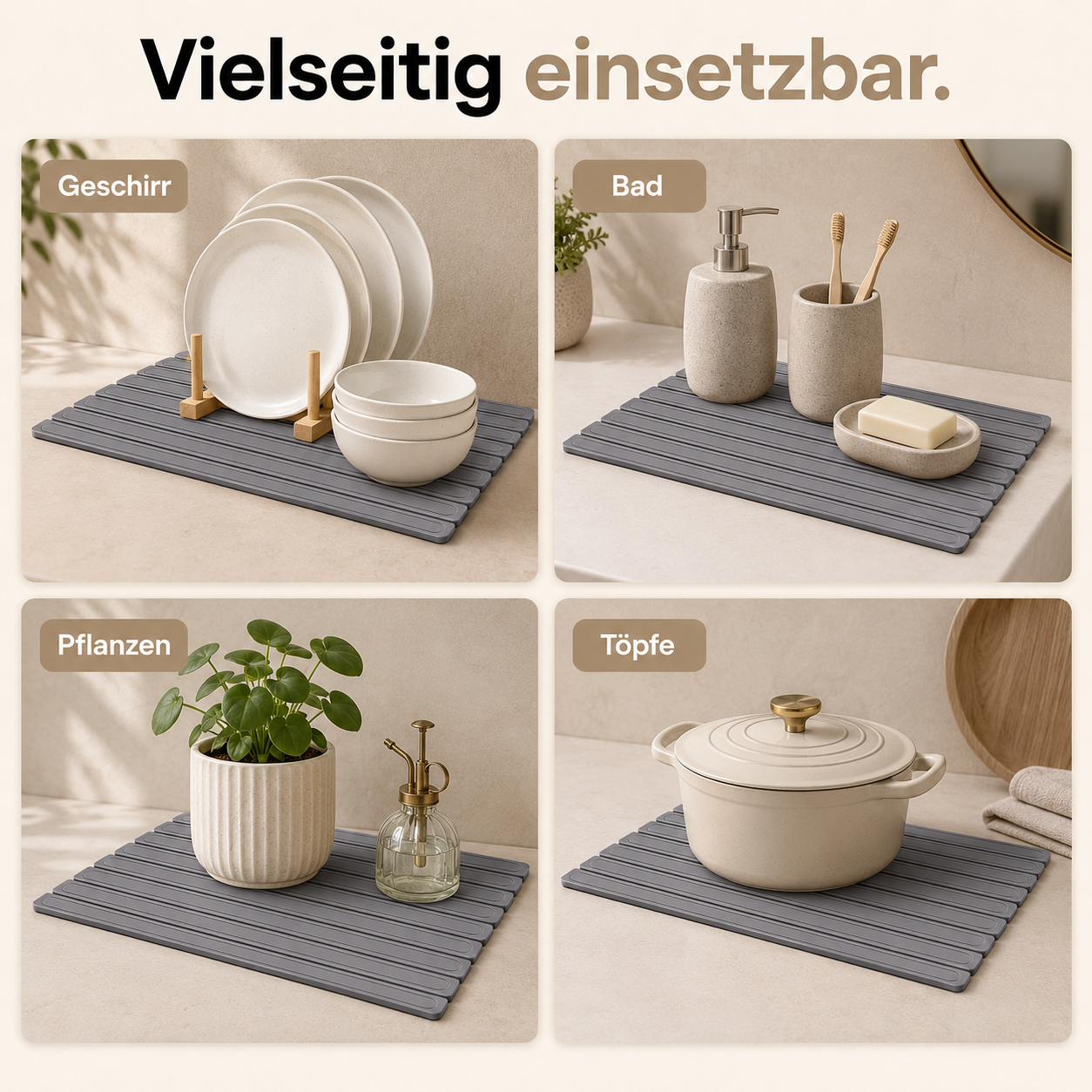 Abtropfmatte aufrollbar