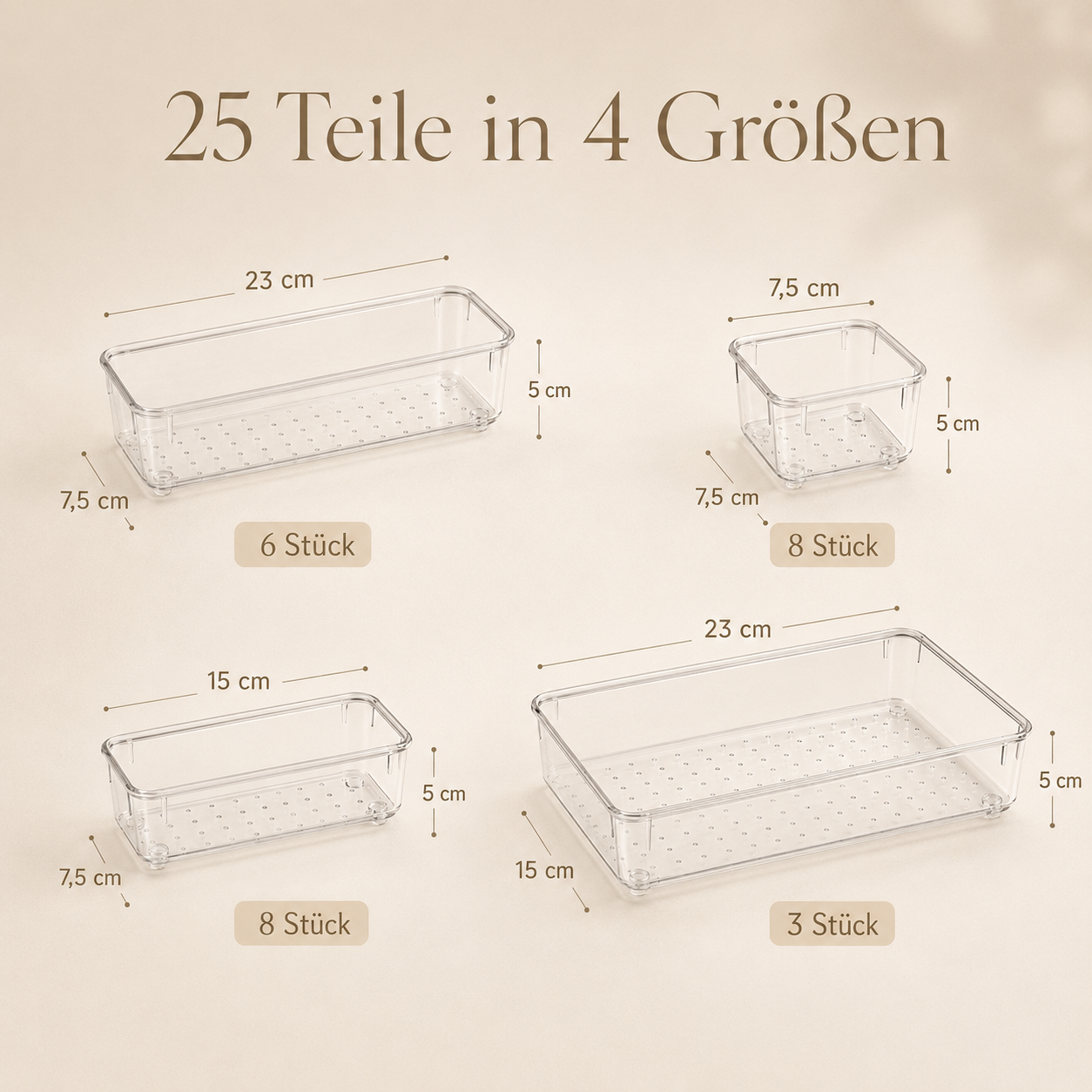 25er Set Schubladenorganizer