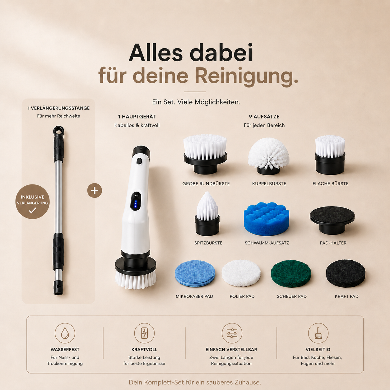 Reinigungsbürste 10 in 1