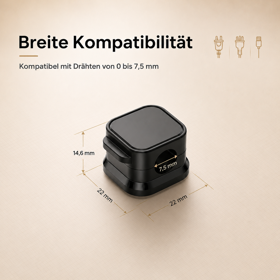 12er Set Magnetische Kabelhalter