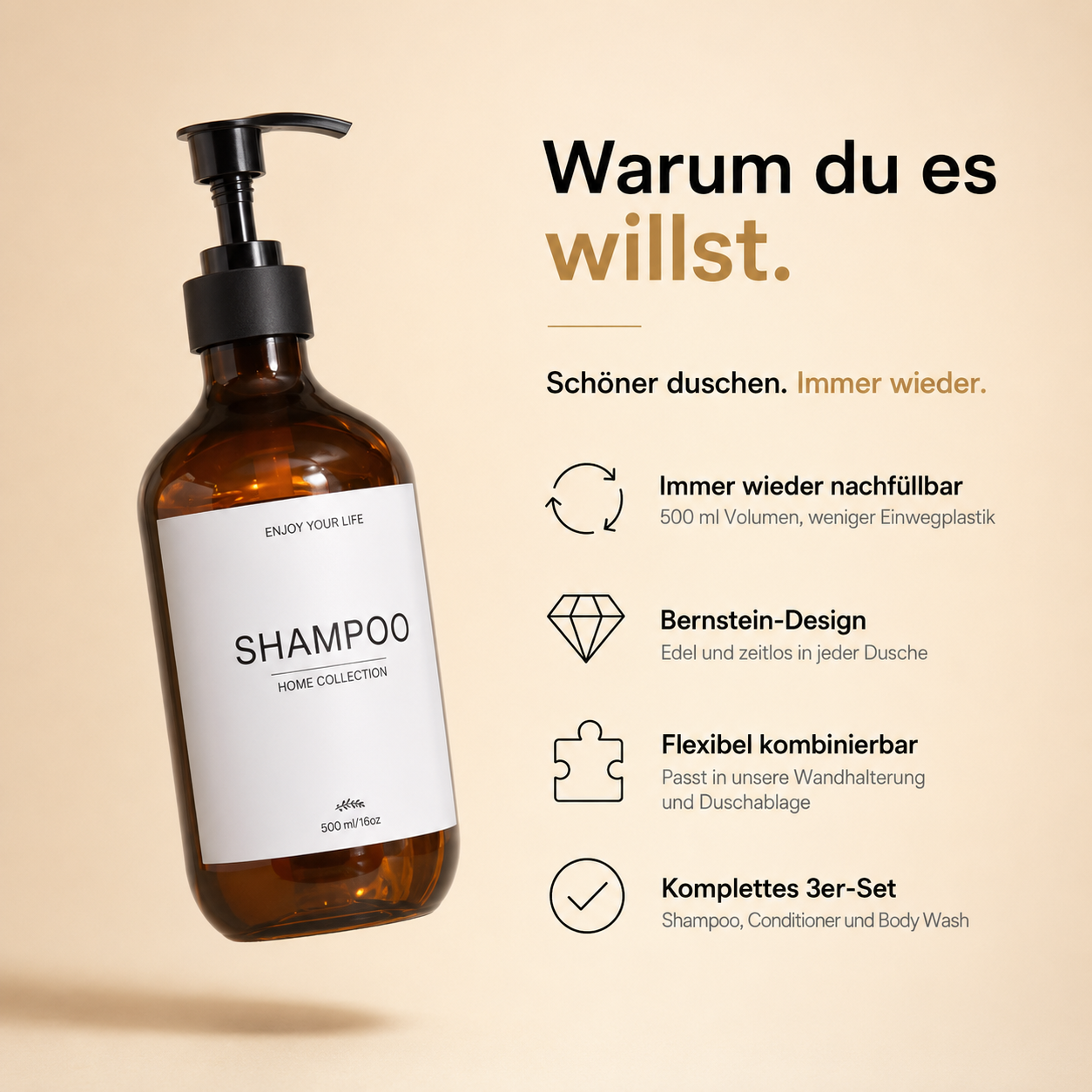 Amber Spender 500ml Set